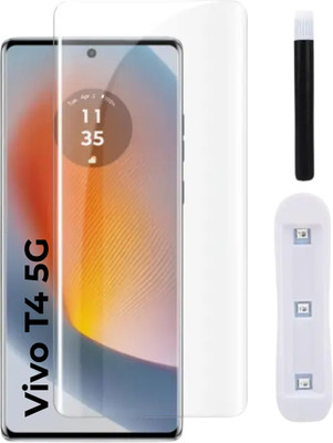 MobiWay Edge To Edge Tempered Glass for Vivo T4 5G, Vivo T4 5G(Pack of 1)