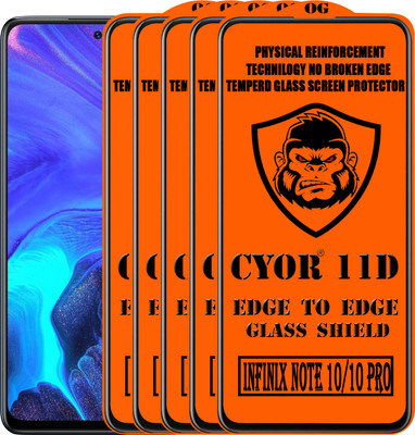 CYOR Edge To Edge Tempered Glass for INFINIX NOTE 10 PRO(Pack of 5)