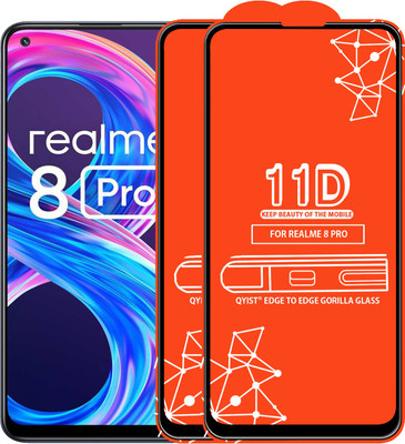 Qyist Edge To Edge Tempered Glass for Realme 8 Pro(Pack of 2)