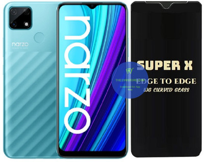 Blate Edge To Edge Tempered Glass for Realme Narzo 30A, Super X Edge Glass, Super X Tempered Glass, Super X Screen Protector(Pack of 1)