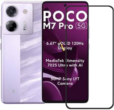 AKSHUD Edge To Edge Tempered Glass for POCO M7 Pro 5G(Pack of 1)