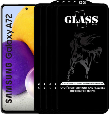 CYOR Edge To Edge Tempered Glass for SAMSUNG A72(Pack of 5)