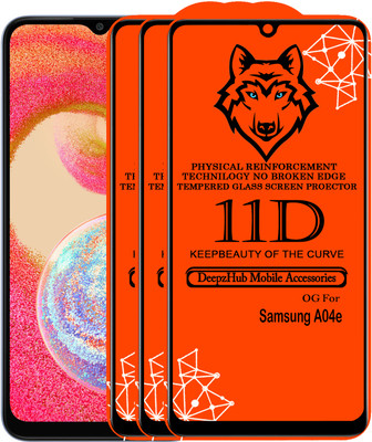 CRodible Edge To Edge Tempered Glass for Samsung Galaxy A04e(Pack of 3)