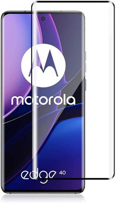 9H Edge To Edge Tempered Glass for Motorola Edge 40-Sensitive touch,9H Hardness, Anti-Scratch Edge to Edge Full Glue Mobile Screen protector with Wet & dry Wipes(Pack of 1)