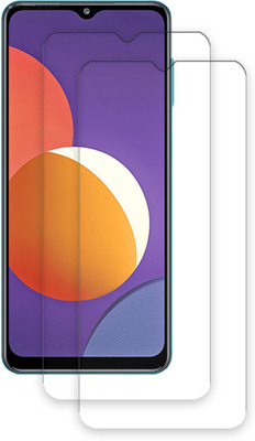 SOMTONE Edge To Edge Tempered Glass for Samsung Galaxy M12 TEMPERED GUARD FRONTP2(Pack of 2)