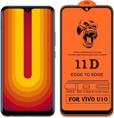 9H Edge To Edge Tempered Glass for Vivo U10 (9H Hardness-11D)(Pack of 1)