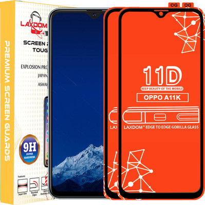Laxdom Edge To Edge Tempered Glass for OPPO A11K(Pack of 2)