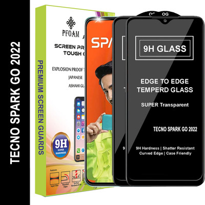 PFOAM Edge To Edge Tempered Glass for TECNO SPARK GO 2022(Pack of 2)