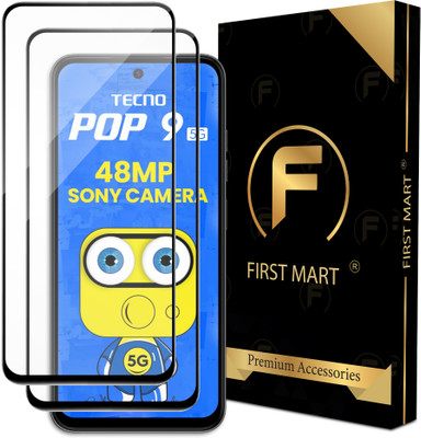 FIRST MART Edge To Edge Tempered Glass for Tecno Pop 9 5G(Pack of 2)