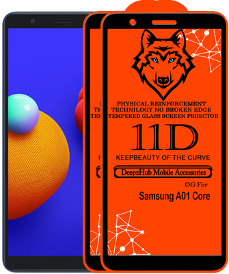 CRodible Edge To Edge Tempered Glass for Samsung Galaxy A01 Core(Pack of 2)