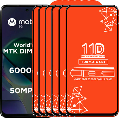 Qyist Edge To Edge Tempered Glass for Moto G64(Pack of 6)