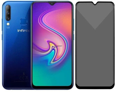 Obstinate Edge To Edge Tempered Glass for Infinix S4, DelhiGear Glass, Privacy Screen Protector, Privacy Tempered Glass, Screen Guard, Mobile Glass(Pack of 1)