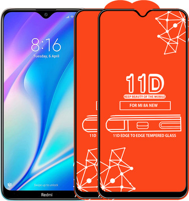 Qyist Edge To Edge Tempered Glass for Mi 8A New(Pack of 2)