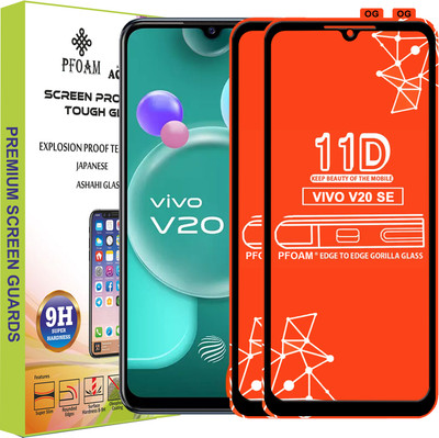 PFOAM Edge To Edge Tempered Glass for VIVO V20 SE(Pack of 2)