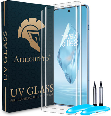 ArmourPro Edge To Edge Tempered Glass for OnePlus 12R 5G, One Plus 12R 5G, 1+ 12R 5G, OnePlus 12R, UV Curved Screen Protector with Easy Installation Kit(Pack of 2)