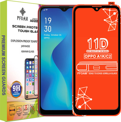 PFOAM Edge To Edge Tempered Glass for OPPO A1K(Pack of 1)