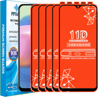 PFOAM Edge To Edge Tempered Glass for SAMSUNG GALAXY A50(Pack of 5)