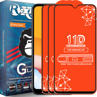 Roxel Edge To Edge Tempered Glass for Samsung Galaxy A01(Pack of 3)