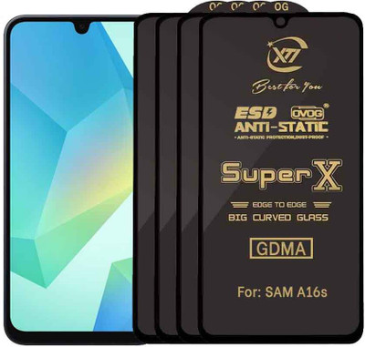 GDMA Edge To Edge Tempered Glass for SAMSUNG A16S(Pack of 4)