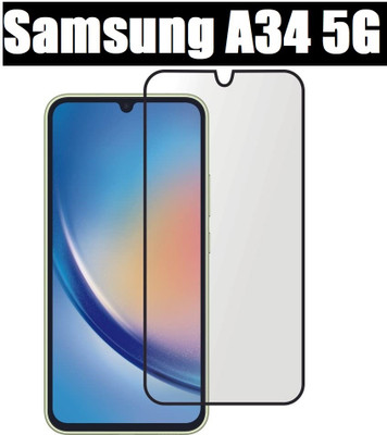 O2MG Edge To Edge Tempered Glass for Samsung galaxy A34 5G, Samsung galaxy A34(Pack of 1)