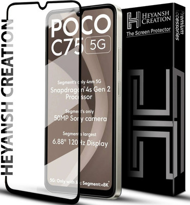 TUCCI Edge To Edge Tempered Glass for POCO C75 5G, REDMI A4 5G, Redmi 14C 5G(Pack of 1)