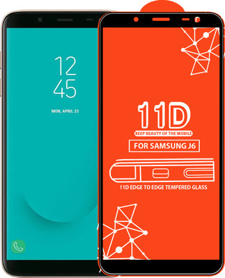 Roxel Edge To Edge Tempered Glass for Samsung Galaxy J6(Pack of 1)