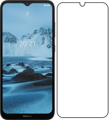HINDU Edge To Edge Tempered Glass for Tempered Glass plastic & Fiber Nokia C20 Plus(Pack of 1)