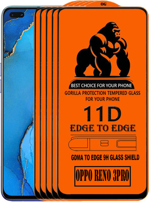 GDMA Edge To Edge Tempered Glass for OPPO Reno3 Pro(Pack of 5)