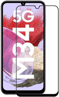 HIE POWER Edge To Edge Tempered Glass for Samsung Galaxy M34 5G-Gorilla Glass Full Hd Quality(Pack of 1)