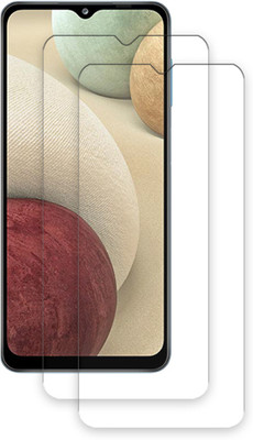 SOMTONE Edge To Edge Tempered Glass for Samsung Galaxy A12 TEMPERED GUARD FRONTP2(Pack of 2)
