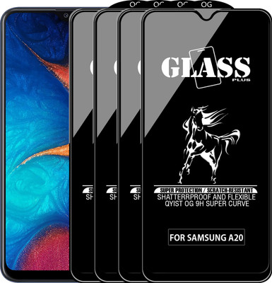 Qyist Edge To Edge Tempered Glass for SAMSUNG GALAXY A20(Pack of 4)