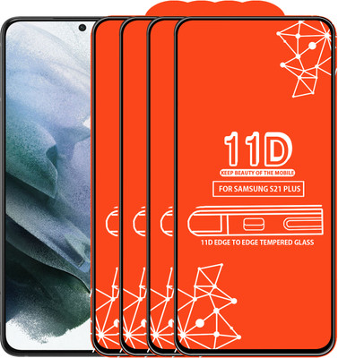 Roxel Edge To Edge Tempered Glass for Samsung Galaxy S21 Plus(Pack of 4)