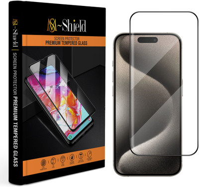MS-Shield Edge To Edge Tempered Glass for Apple iPhone 15 Pro(Pack of 1)