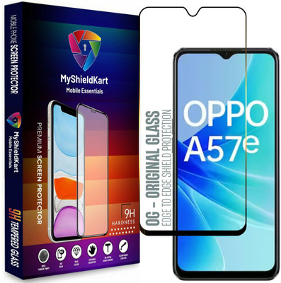 MyShieldKart Edge To Edge Tempered Glass for Oppo A57e (6.56 Inch)**DuraGlass**Millitary Grade-Anti Explosion-Tempered Glass/Full Screen Coverage-Edge to Edge/9H Hardness/With Easy Installation Kit(Pack of 1)