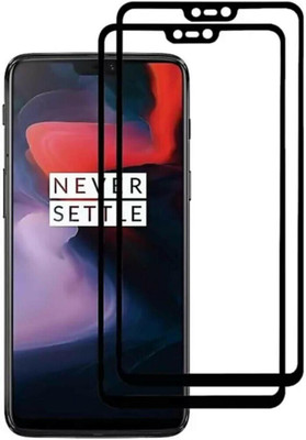 9H Edge To Edge Tempered Glass for OnePlus 6-| 9H tempered glass protects the entire front display And Easy Installation Kit |(Pack of 2)