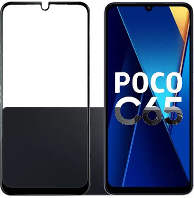 KMPERED Edge To Edge Tempered Glass for POCO C65, POCO C65 5G, Poco C65, Poco C65 5G(Pack of 1)