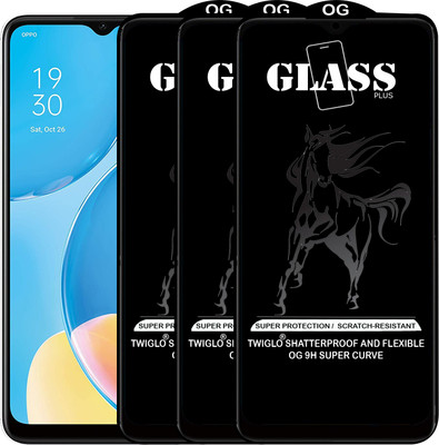 TWIGLO Edge To Edge Tempered Glass for OPPO A15(Pack of 3)