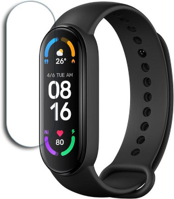 SOMTONE Edge To Edge Tempered Glass for Mi Smart Band 6 1.56 inch SMARTWATCH SCREEN GUARD(Pack of 1)