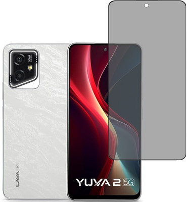 KARTRAY Edge To Edge Tempered Glass for Lava Yuva 2 5G, Privacy Glass(Pack of 1)