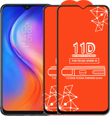 Roxel Edge To Edge Tempered Glass for Tecno Spark 9C(Pack of 2)