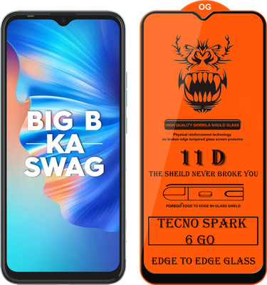 Forego Edge To Edge Tempered Glass for Tecno Spark 6 Go(Pack of 1)