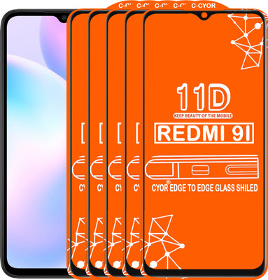 CYOR Edge To Edge Tempered Glass for REDMI 9I(Pack of 5)