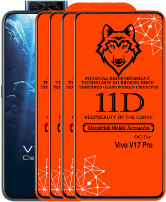 DeepzHub Edge To Edge Tempered Glass for vivo V17Pro(Pack of 4)