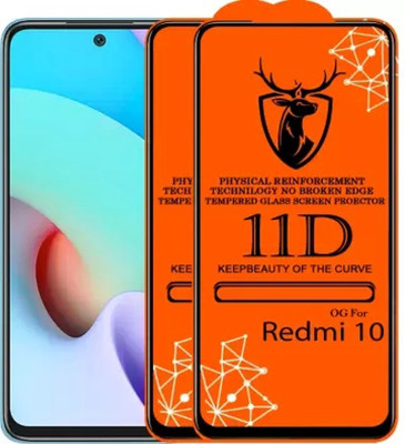 HIE POWER Edge To Edge Tempered Glass for REDMI 10C -11D Glass -Screen Protector Full HD Quality Tempered Glass Anti-Scratch Edge to Edge Coverage with Easy Installation Kit-11D(Pack of 2)