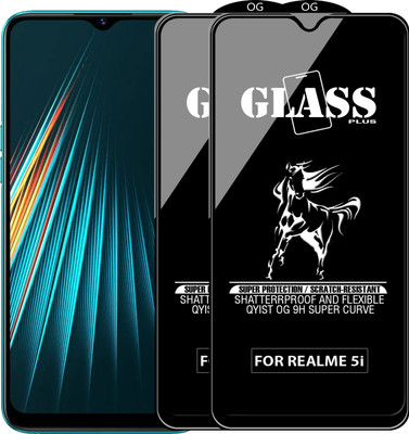Qyist Edge To Edge Tempered Glass for REALME 5I(Pack of 2)