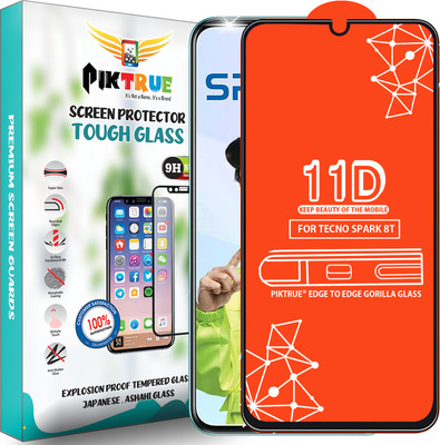 PikTrue Edge To Edge Tempered Glass for Tecno Spark 8T(Pack of 1)
