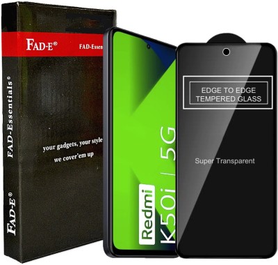 FAD-E Edge To Edge Tempered Glass for Redmi K50i 5G(Pack of 1)