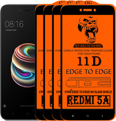 CYOR Edge To Edge Tempered Glass for Mi Redmi 5A(Pack of 4)