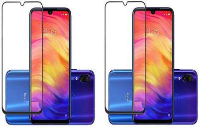 NIMMIKA ENTERPRISES Edge To Edge Tempered Glass for Mi Redmi Note 7S D+ Tempered Glass(Pack of 2)