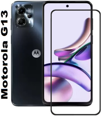 DSCASE Edge To Edge Tempered Glass for Moto G13, Motorola G13(Pack of 1)